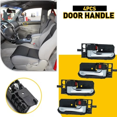 4PCS Car Inner Door Interior Handle RH Black for LH Vibe 2003-2008 Pontiac - Image 1 of 4