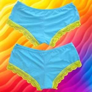 2 - Intimo For Her Lacey Panties Size Medium - Teal - Picture 1 of 5