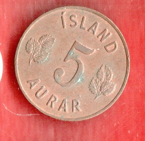 ICELAND 5 AURAR 1965 - Picture 1 of 2