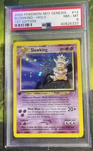 1st Edition Slowking Holo 14/111 SWIRL - Neo Genesis - PSA 8 NM-MT - Picture 1 of 2