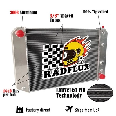 2 Row Radiator Fits Chevy C60/C70 Kodiak GMC C6000 Topkick 6.0L/6.6L V8 Aluminum - Image 1 of 4