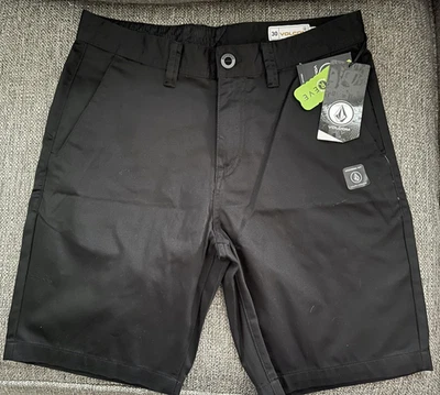 Pantalones Cortos Chinos Volcom Frckn Drifter Negros 20 SHT Calce Moderno Talla 30 Nuevos con Etiquetas Envío Rápido Foto 1 de 4