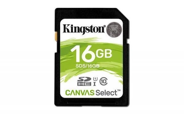 Kingston Canvas Select 16GB SDHC Class 10 SD Memory Card UHS-I 80MB/s (SDS/16GB) - Image 1 of 1