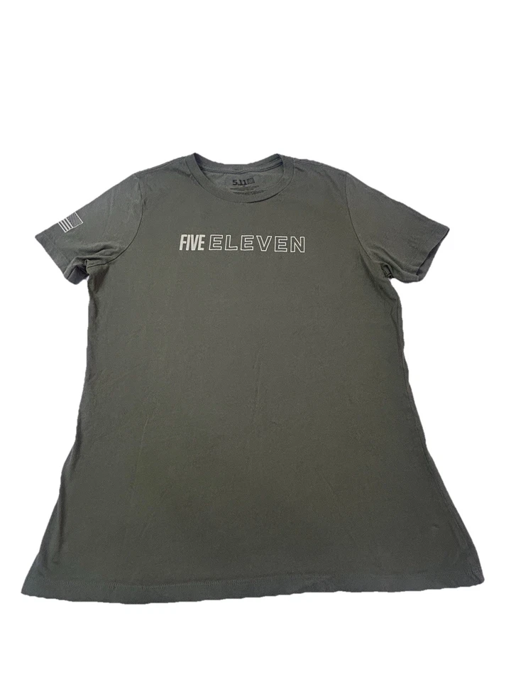 Camiseta táctica 5.11 para mujer pequeña verde con logotipo rendimiento camiseta de algodón Foto 1 de 4