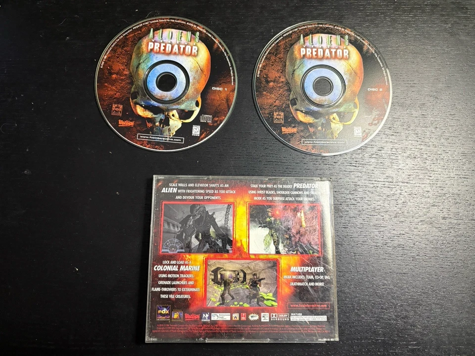 Aliens Vs Predator PC CD ROM by Fox Interactive Inc, 1999 2 Disc Set Window - Image 1 of 1