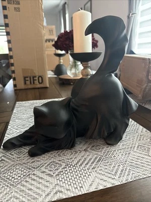 Estatua de Halloween negra de gato fantasma exclusiva Cracker Barrel Foto 1 de 4