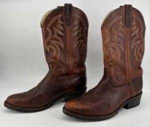 Double H Mens Leather Western Cowboy Boots 10D - Picture 1 of 10