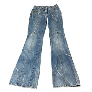 Pantalones de mezclilla vintage para mujer D&G Y2K Bootcut acampanados 24 32 UK4 panel tiro bajo - Imagen 1 de 11