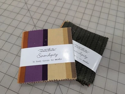 TWO “Serendipity” charm packs By Sandy Gervais For Moda cotton qulting fabric - Image 1 of 3