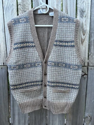 Chaleco de lana vintage Lacoste IZOD cárdigan suéter abotonado hombres bolsillos XL Foto 1 de 4