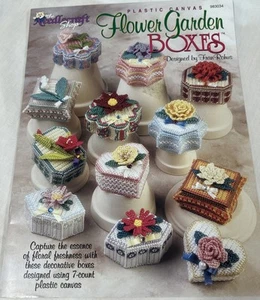 The Needlecraft Shop Plastic Canvas Flower Garden Boxes Leaflet Patterns #983034 - Picture 1 of 6