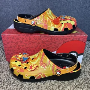 Zueco Clásico Pokémon X Crocs Charizard Naranja Fuego Juventud Niños Grandes Talla J6 NUEVO - Imagen 1 de 10