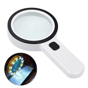 Vergrößerungsglas mit Licht, 30x große Handlupe 12 LED Beleuchtung... - Bild 1 von 9