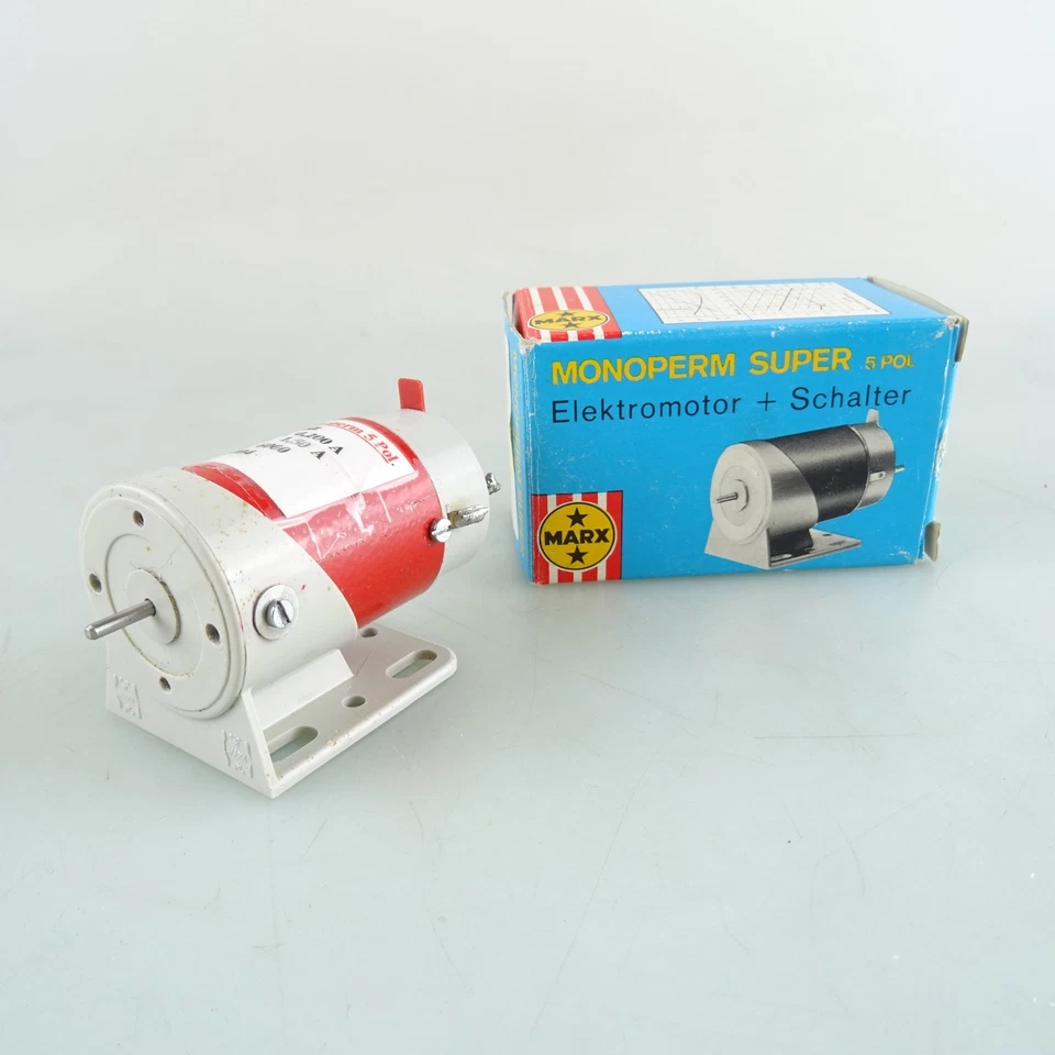 Marx Elektromotor + Schalter Monoperm 5 Pol 6 Volt in OVP - Bild 1 von 4