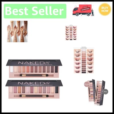 Nude Matte & Shimmer Eyeshadow Palettes Set - Long Lasting & Waterproof - Image 1 of 4