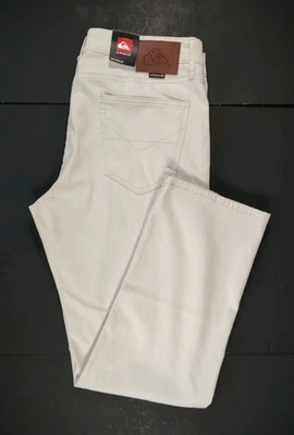 QUIKSILVER-NWT-Men's Silver Birch Straight Fit Mid Rise Denim Jeans-Size W36xL32 - Image 1 of 4