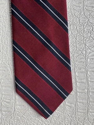 "Corbata de Colección Michael Reed Repp Diagonal Rayas Azul Rojo 3 X 60"" Mezcla de Algodón EE. UU." Foto 1 de 4