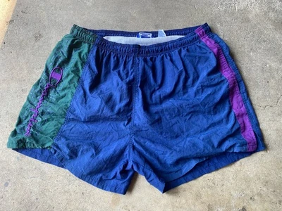 复古 90 年代 Champion 标志色块泳裤 L 码 — 第 1/4 张图片