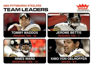 2004 Tradition #13 Tommy Maddox / Jerome Bettis / Hines Ward von Oelhoffen - Picture 1 of 2