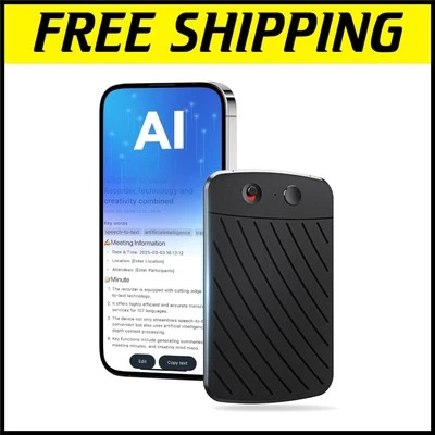 AI Voice Recorder with 64GB Memory, Transcription & Translation - 112 Languages - Image 1 of 4