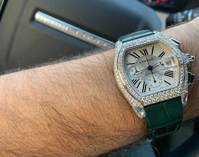 Ремешок для часов Cartier Pasha подлинный аллигатор ручной работы - ремешок с насечками - Изображение 1 из 4