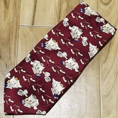 Corbata After Dark Flying Toilets años 90 salvapantallas corbata tecnología seda EE. UU. de colección nos Foto 1 de 4