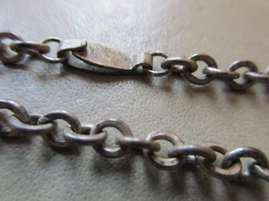 PULSERA ANTIGUA VINTAGE EDUARDIANA 8 PULGADAS DE LARGO PLATEADA CADENA BELCHER ENCANTO UK - Imagen 1 de 9