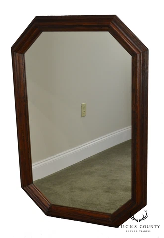 Henredon Vintage Oak Octagon Wall Mirror Cover