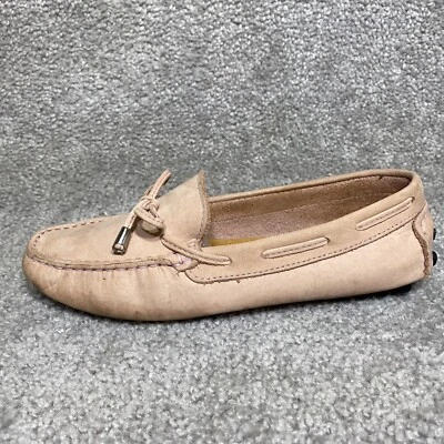 Mocassim de condução Mercanti Fiorentini MF-3200 couro bege feminino EUA 6 B  - Imagem 1 de 4