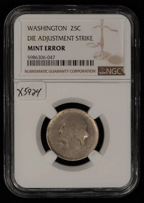 25c Washington Quarter - RARE Mint Error Die Adjustment Strike - NGC - SKU-X5924 - Image 1 of 4