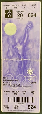 2002 Salt Lake City Olympics Men's Hockey Quarter-Final Belarus Sweden Ticket - Image 1 of 2