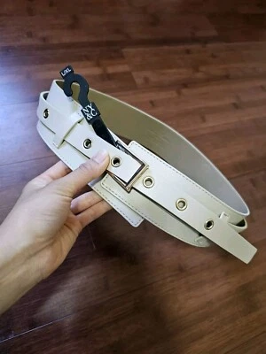 Nuevo con etiquetas New York and Company Cinturón Imitación Mujer Color Blanco Crema Talla L/XL Nuevo Foto 1 de 4