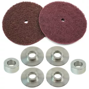 6" Cleaning Wheel Starter Pack 180 400 Grit | Scotch Pad Polishing Bench Grinder - Picture 1 of 5