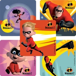 20 Incredibles 2 STICKERS Party Favors Supplies Birthday Treat Loot Bags Teacher - Picture 1 of 1