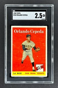 1958 Topps #343 Orlando Cepeda RC (Giants) SGC 2.5 GD+ ROOKIE! HOF! - Picture 1 of 2