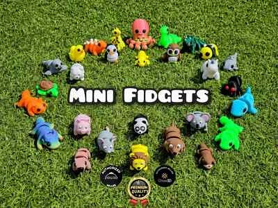 Mini Fidget Animals | High Quality | 3D Printed | Articulated Colourful Keyrings - Image 1 of 4