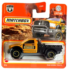 Matchbox 2016 Dodge RAM Flatbed Work Truck 23/100 2024 1:64 Modellauto Spielzeug - Bild 1 von 10