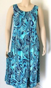 Travel Knit Dress, long A-Line Tank, Stretchy NO-IRON poly/span. #984 - Picture 1 of 1