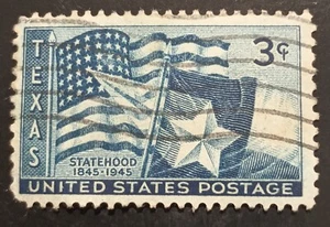 1945 Centenary of Texas Statehood $ 3 Cents Stamp - Picture 1 of 2