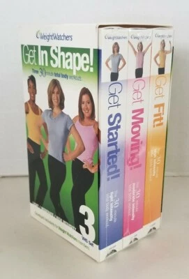 Weight Watchers SEALED Get In Shape 3 VHS Total Body Workouts  - Image 1 of 3