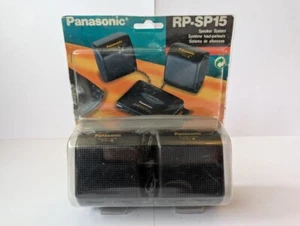 Panasonic RP-SP15 Speaker System for Portable Cassette/CD Player Retro Brand New - Picture 1 of 4