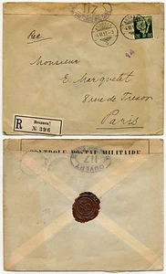 SUIZA 1917 MILITAR 117 CENSOR REGISTRADO PRIMERA GUERRA MUNDIAL + SELLO MONOGRAMA PB 50c SOLO - Imagen 1 de 1