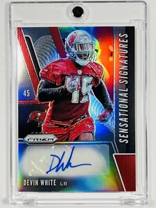 2019 PANINI PRIZM DEVIN WHITE ROOKIE #SE-DVW AUTO SENSATIONAL SIGNATURES - Picture 1 of 3