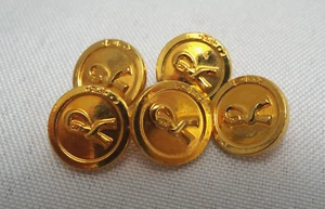 Vintage Roberta di Camerino 5 Gold Tone Buttons Gold R Logo Belt Buckle Italy - Picture 1 of 12