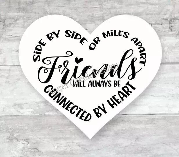 Pegatinas en forma de corazón Friends BFF Favors sobre sellos amigos etiquetas Foto 1 de 1
