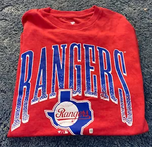 NWT MLB Texas Rangers Baseball Mens T-Shirt By Fanatics. Size Small & Red - Picture 1 of 2