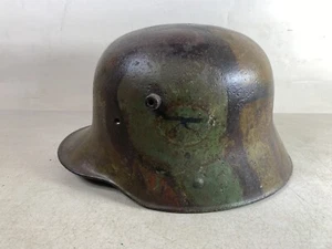 rare WW2 WW1 German Helmet Fixed Bale m16 Austrian Camouflage 41S10 - Picture 1 of 14