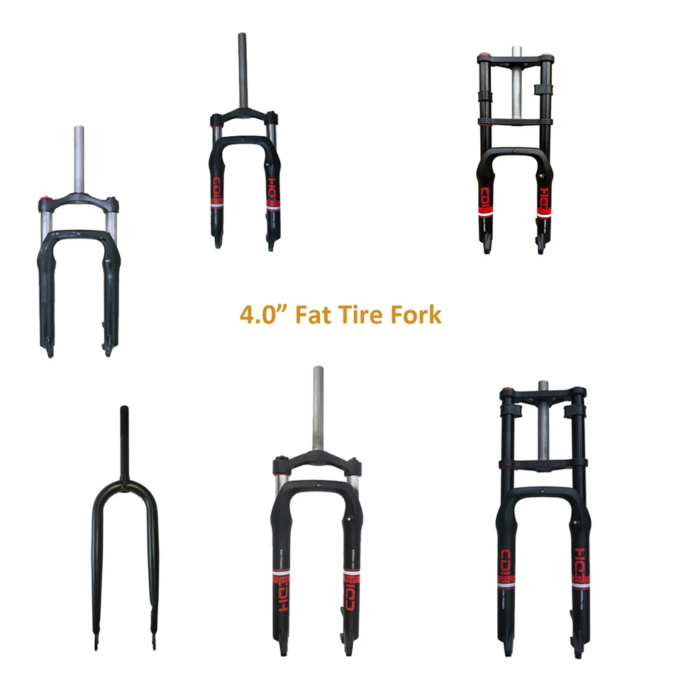 4.0" Fat Tire Fork for 20"/26" Bike, Suspension Fork 4.0 inch Bicycle/E-Bike - Image 1 of 1