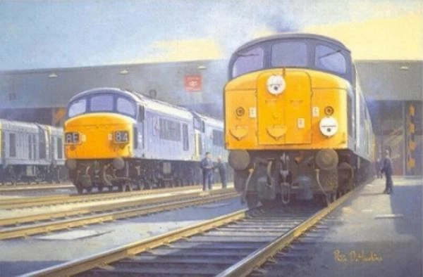 Class 45 Peak Class 44 Diesel Locomotive Engine Railway Train Birthday Card - Image 1 of 1