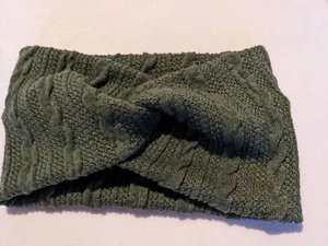 Winter headbands, Moss Green Wide & Comfortable, Textured Cable Knit Design. - Picture 1 of 2